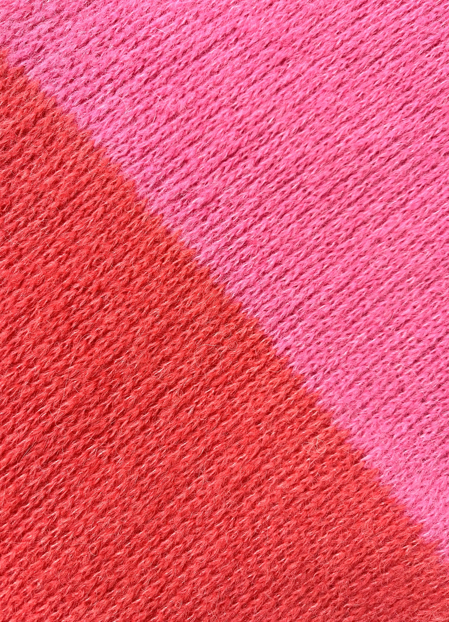 Alpaka Schal Damen zweifarbig in Koralle & Pink – weich & handgefertigt