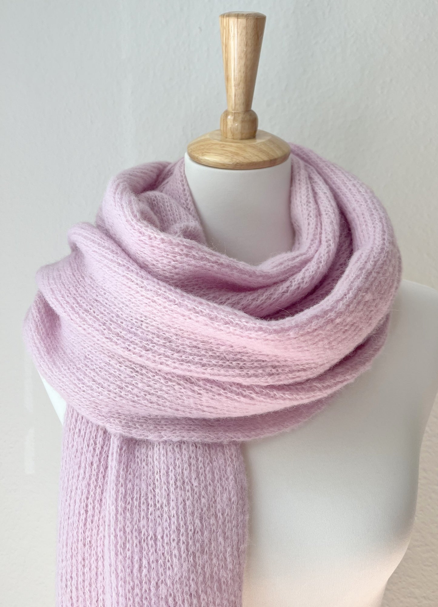 Rosa Alpaka Schal Damen – handgefertigt aus Alpaka & Seide, weich & warm